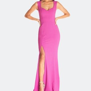 DRESS THE POPULATION Monroe dress in Hibiscus sz M